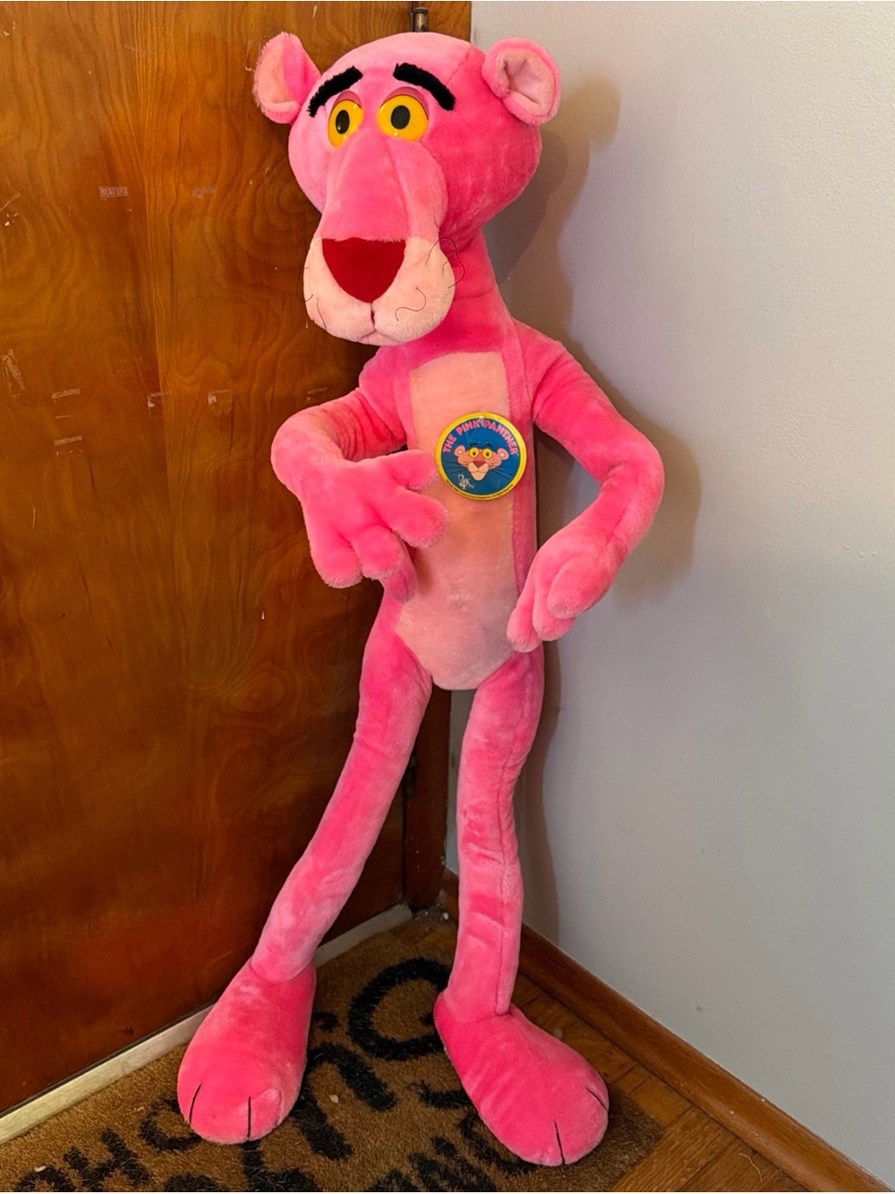 Pink Panther Giant 42” Plush, Vintage 1990 United Artist Pictures Inc Licensed